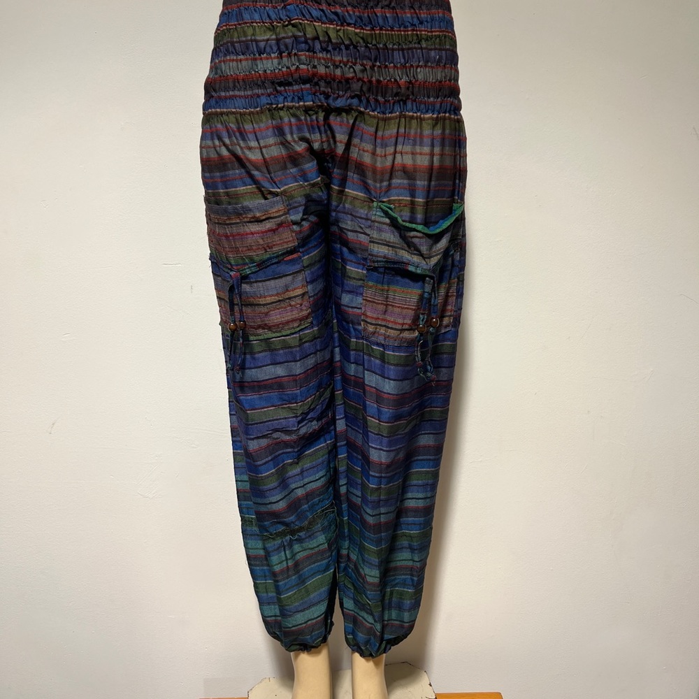 Unisex boho hippie aladdin alibaba harem yoga pants one size women trouser comfo